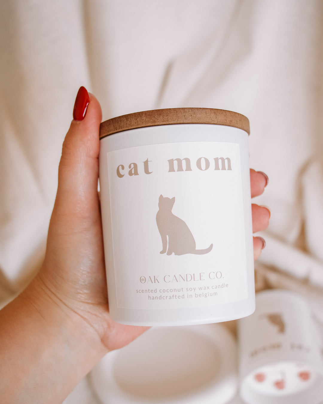 Cat Mom Glass Jar Candle