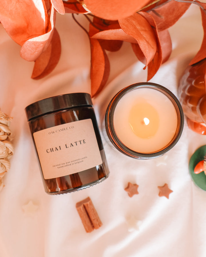 Chai Latte Amber Jar Candle