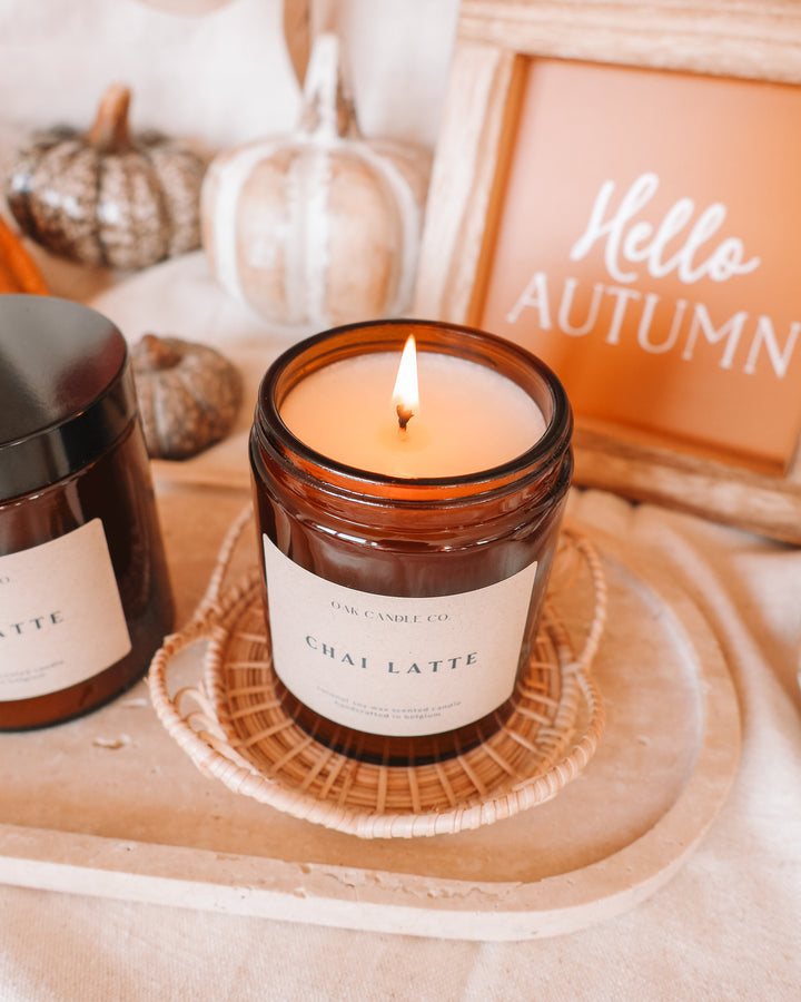 Chai Latte Amber Jar Candle