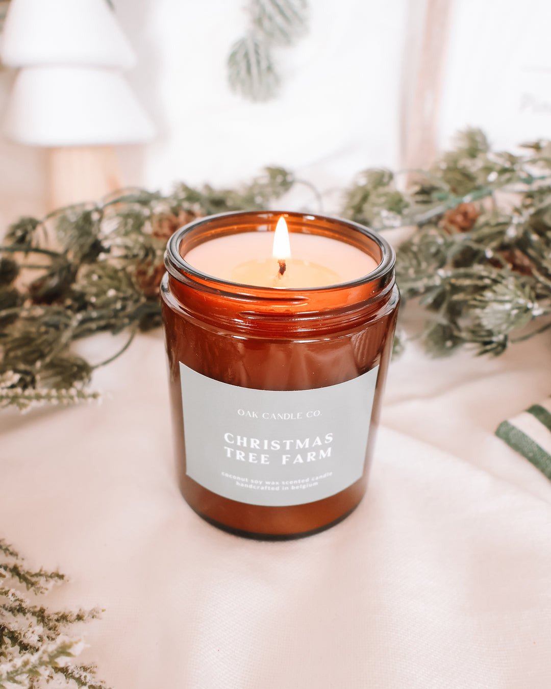 Christmas Tree Farm Amber Jar Candle