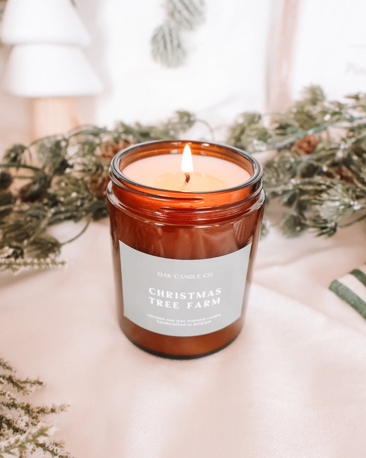 Christmas Tree Farm Amber Jar Candle