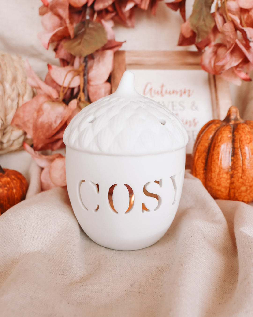 Cosy Acorn Tea Light Candle Holder