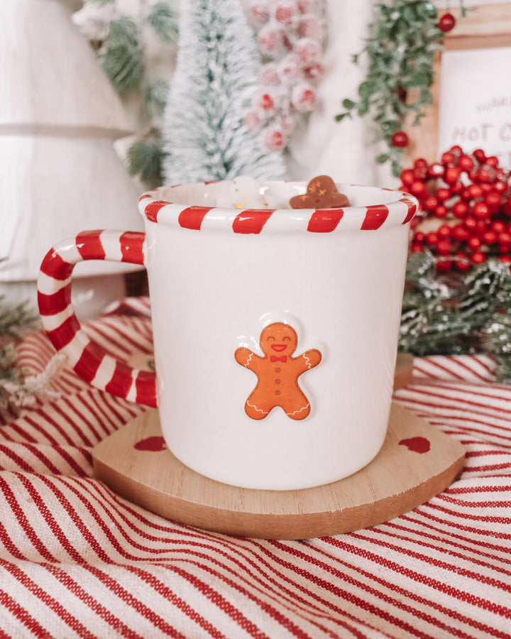 Gingerbread Man Coffee Mug Candle