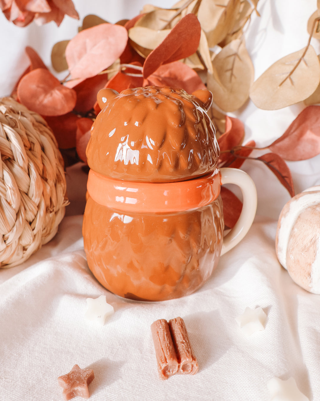 Hedgehog Lidded Coffee Mug Candle