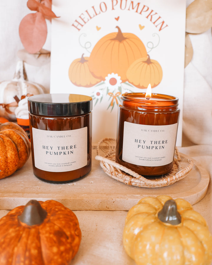 Hey There Pumpkin Amber Jar Candle