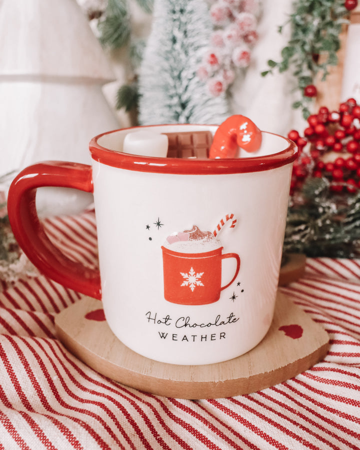 Hot Chocolate Weather Coffee Mug Candle