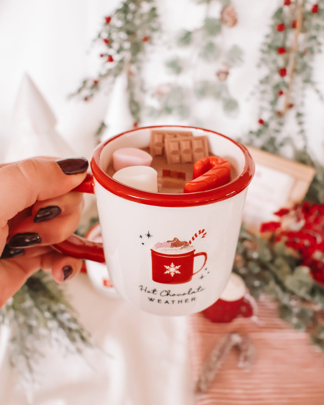 Hot Chocolate Weather Coffee Mug Candle