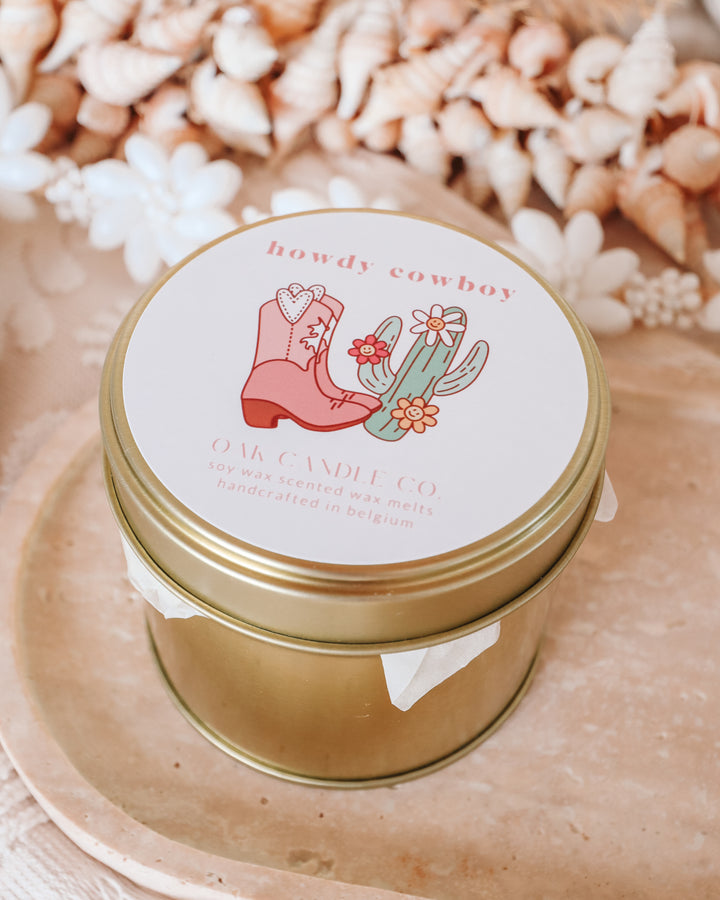 Howdy Cowboy Tin Jar Wax Melts