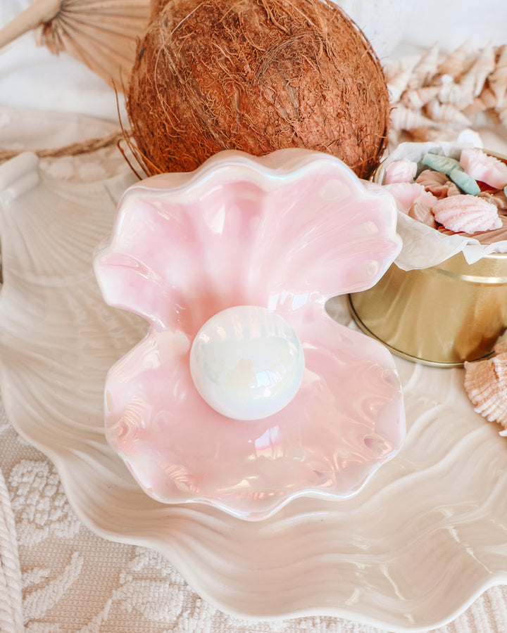 Iridescent Clam Shell Trinket Dish