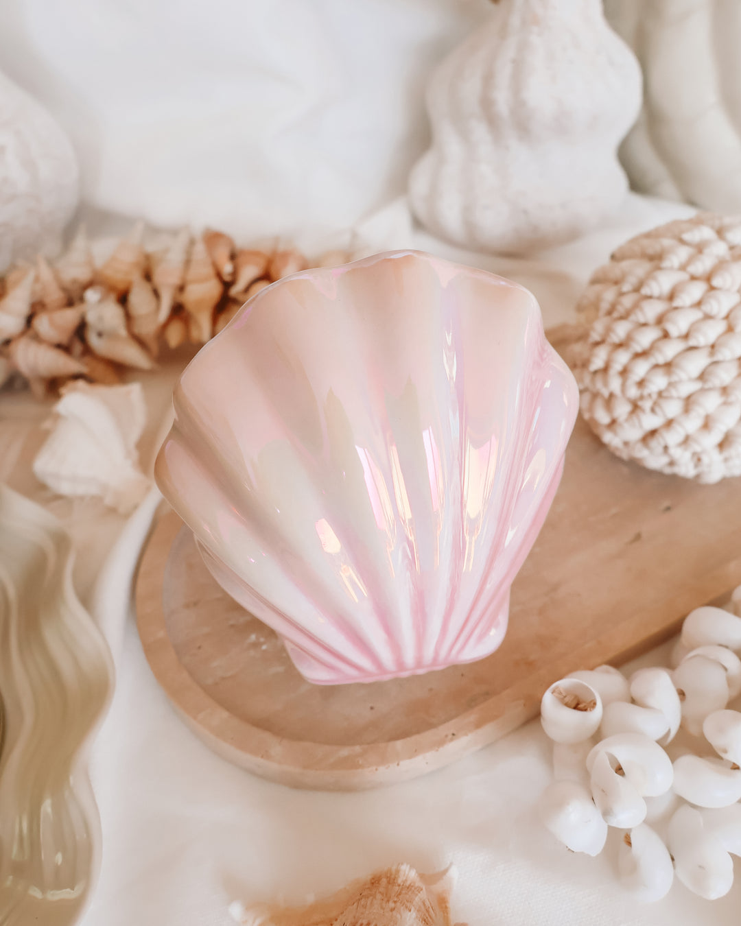 Iridescent Clam Shell Trinket Dish