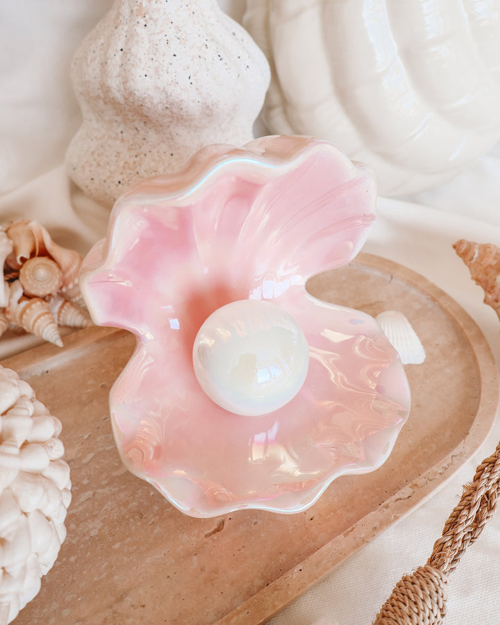 Iridescent Clam Shell Trinket Dish