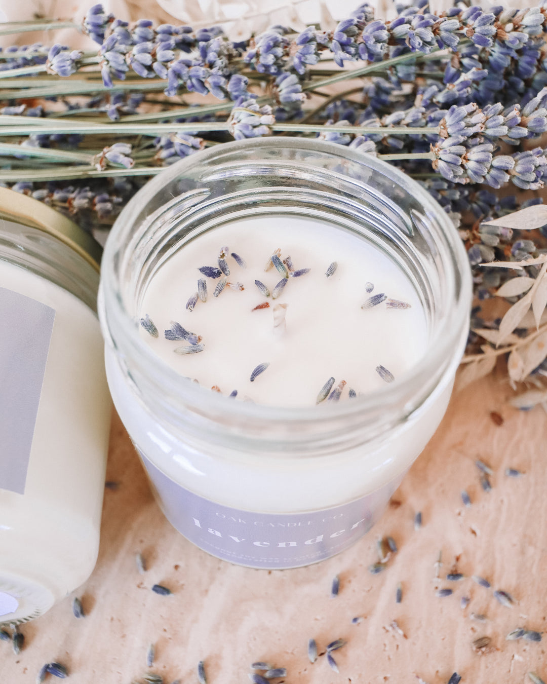 Lavender Glass Jar Candle