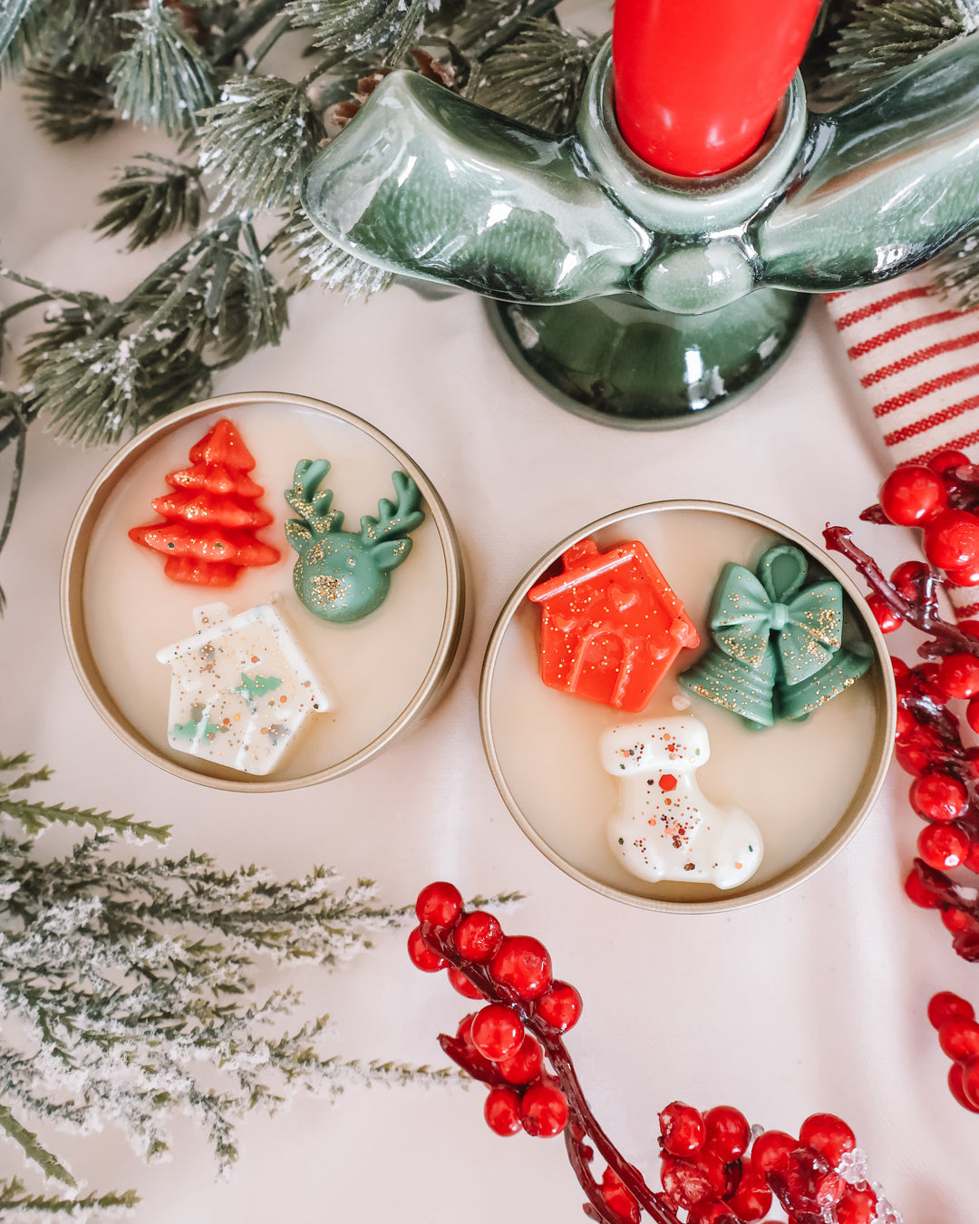 Merry Christmas Tin Jar Candle