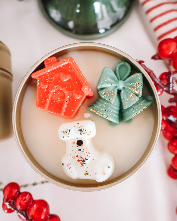 Merry Christmas Tin Jar Candle
