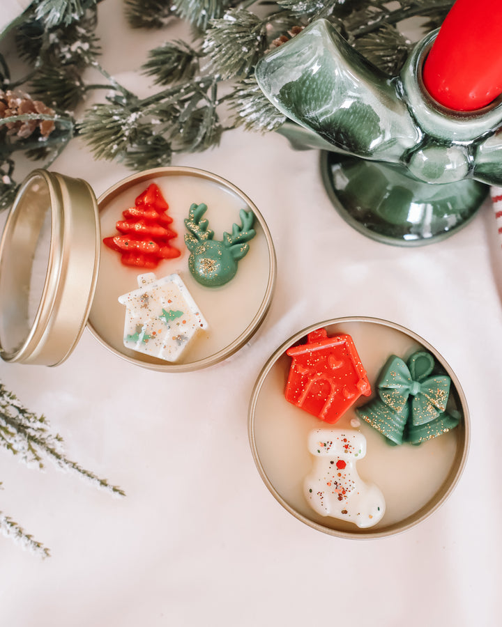 Merry Christmas Tin Jar Candle