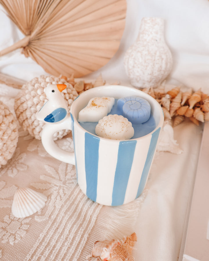 Ocean Breeze Seagull Coffee Mug Candle