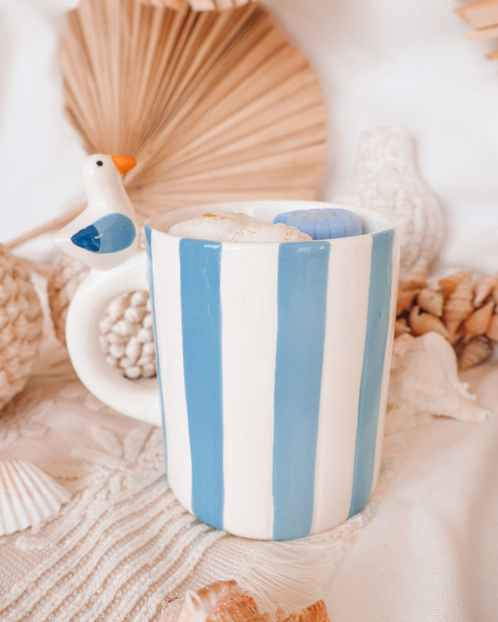 Ocean Breeze Seagull Coffee Mug Candle