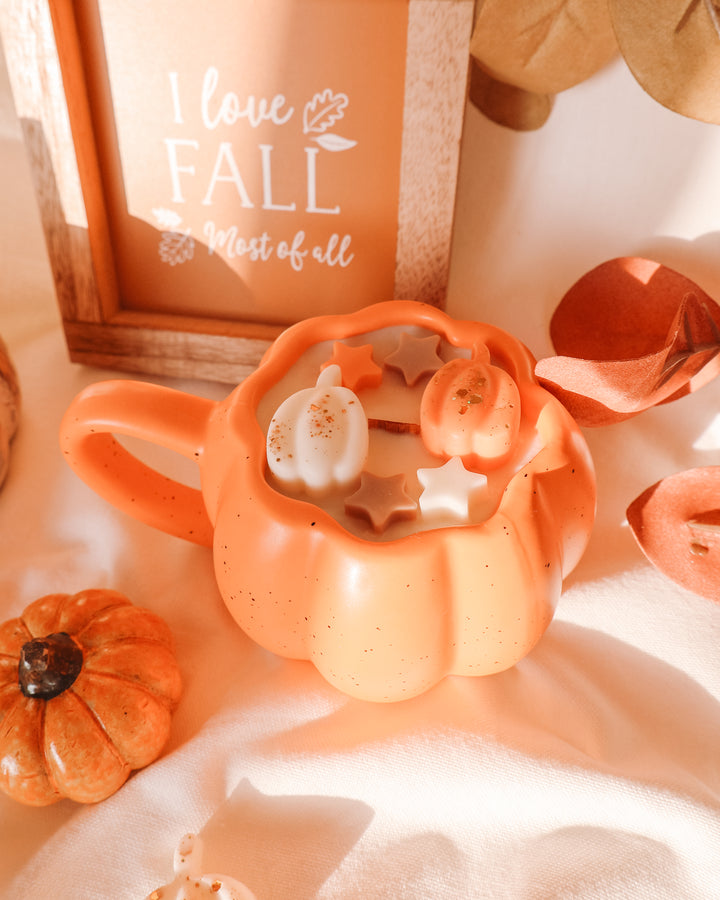 Pumpkin Coffee Mug Candle