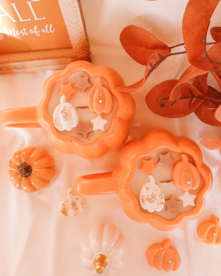 Pumpkin Coffee Mug Candle