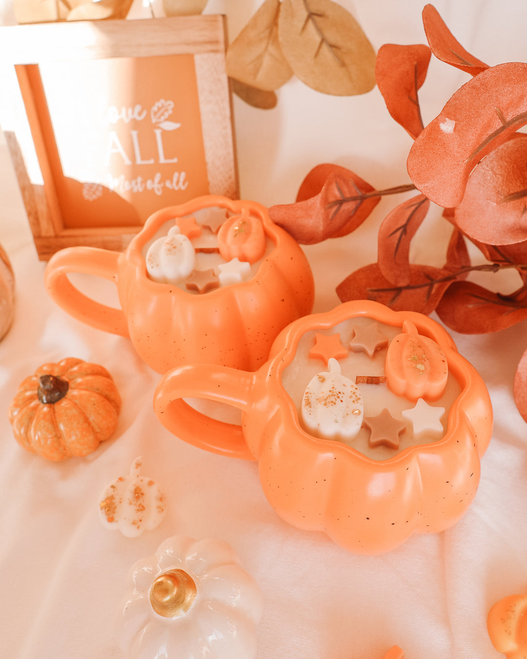 Pumpkin Coffee Mug Candle