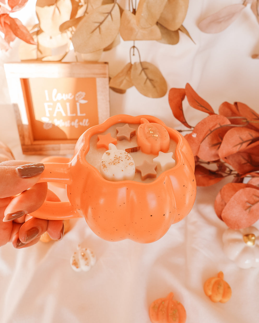 Pumpkin Coffee Mug Candle