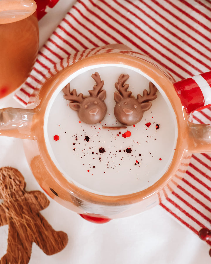 Reindeer Coffee Mug Candle