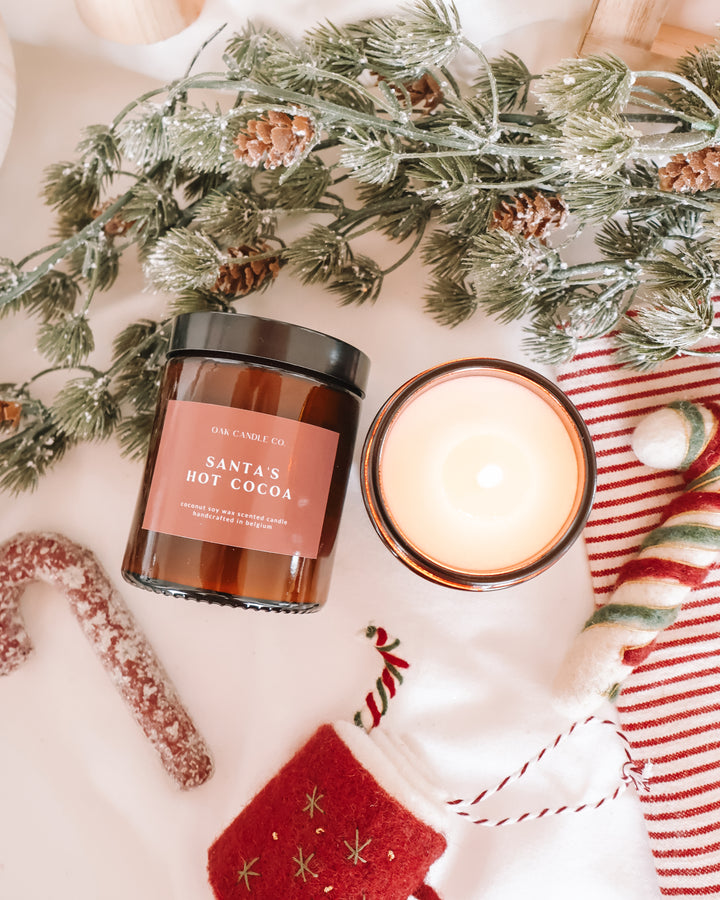 Santa’s Hot Cocoa Amber Jar Candle
