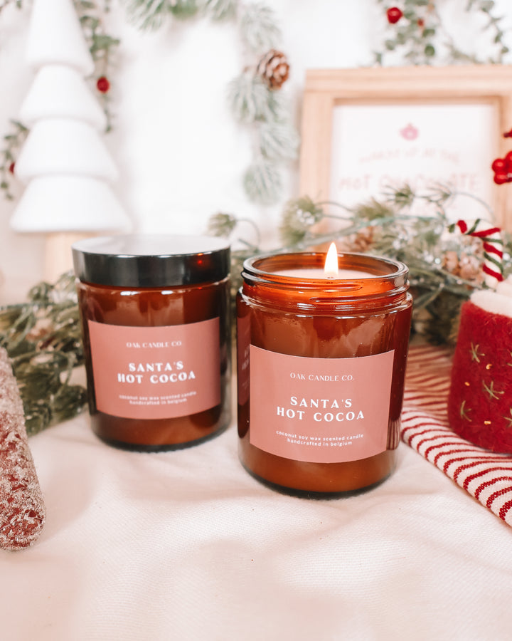 Santa’s Hot Cocoa Amber Jar Candle
