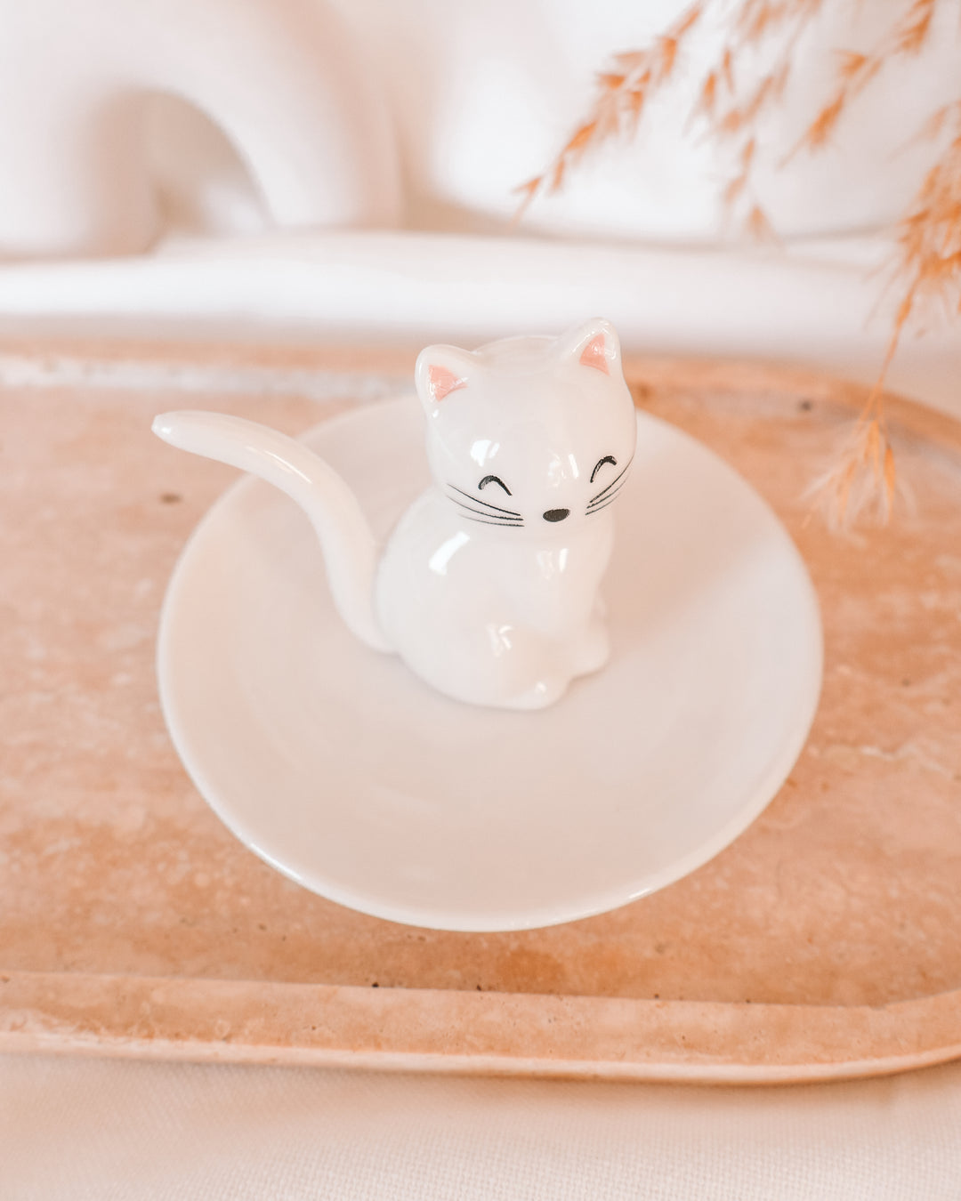 Sitting Cat Trinket Dish