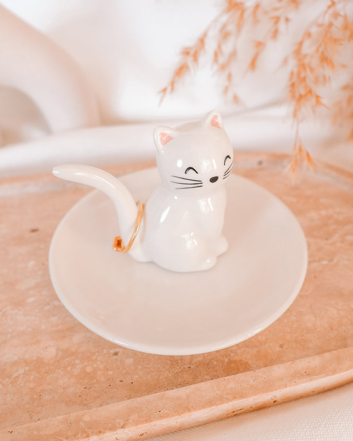 Sitting Cat Trinket Dish