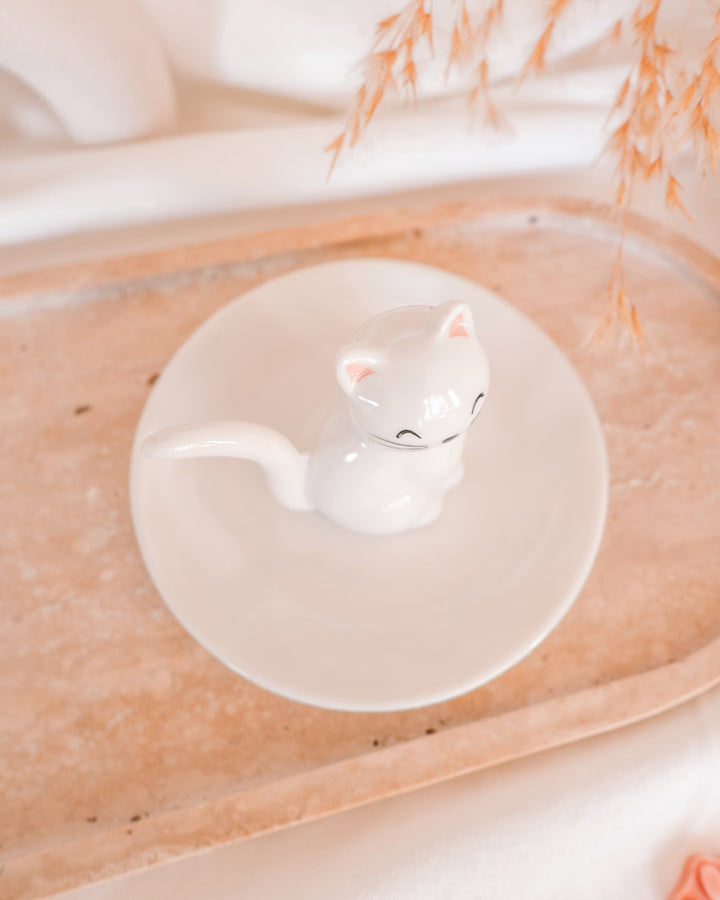 Sitting Cat Trinket Dish