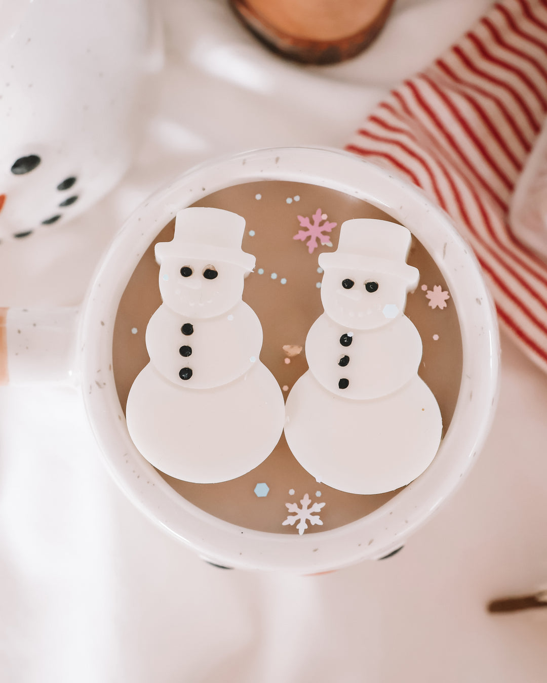 Snowman Coffee Mug Candle