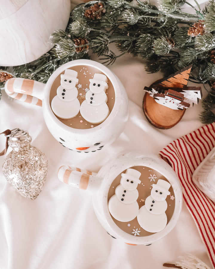 Snowman Coffee Mug Candle
