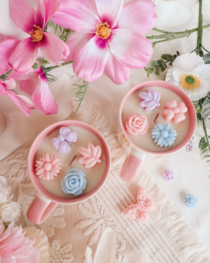 Spring Garden Coffee Mug Candle