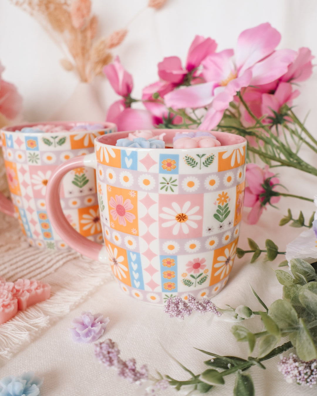 Spring Garden Coffee Mug Candle