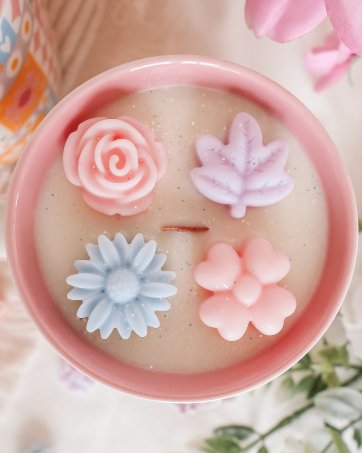 Spring Garden Coffee Mug Candle