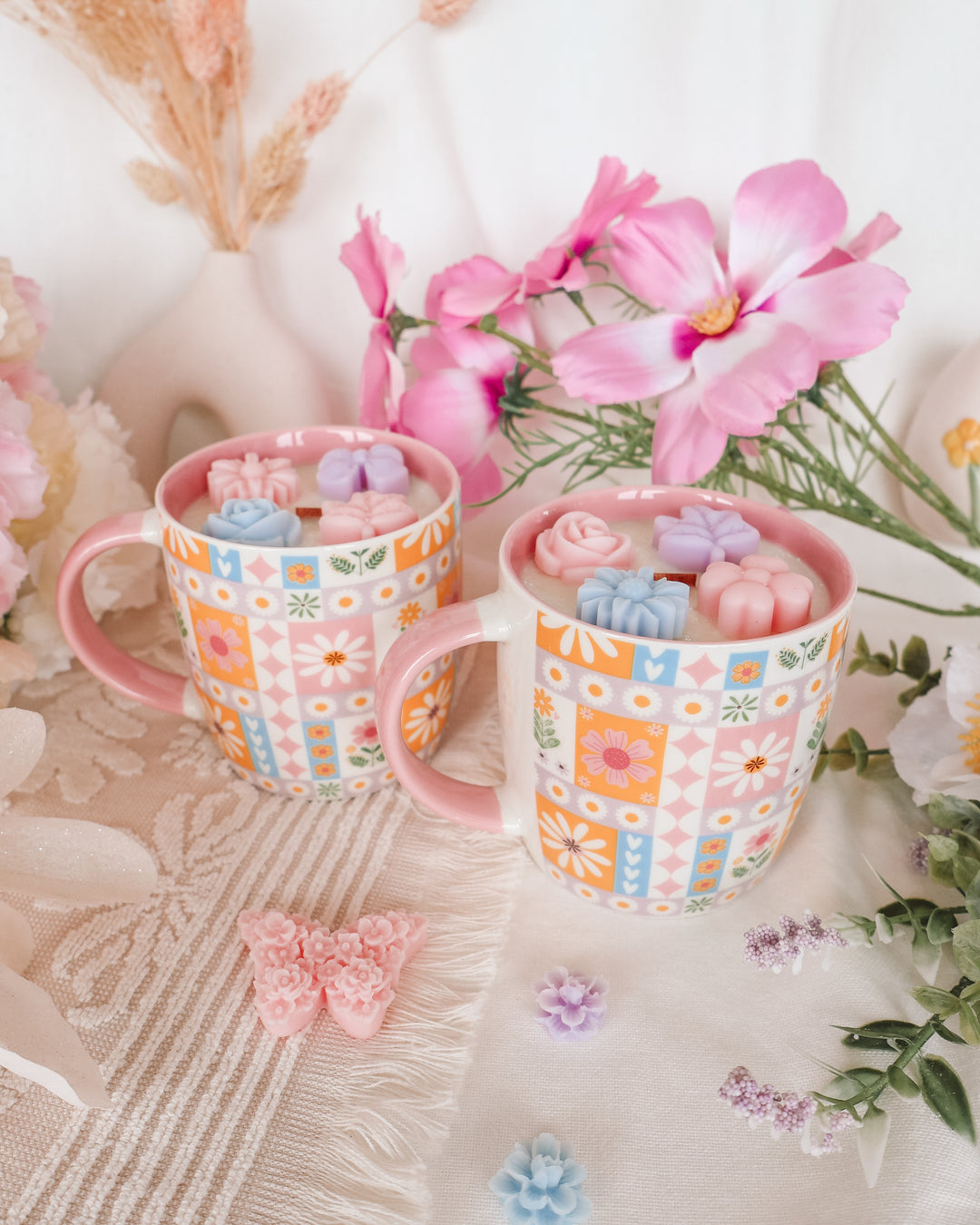 Spring Garden Coffee Mug Candle