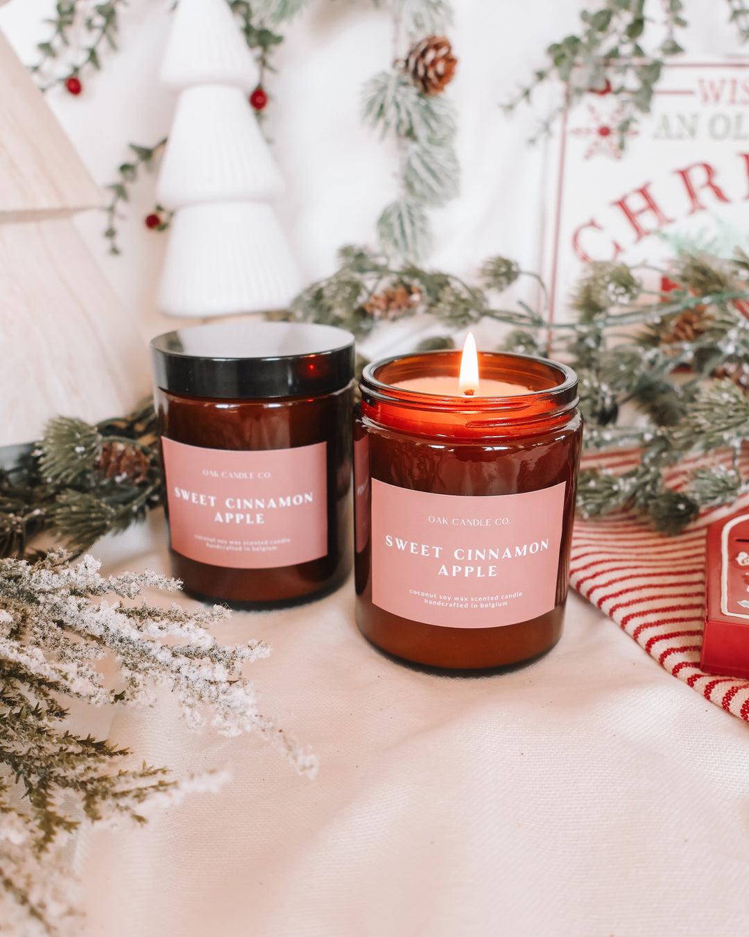 Sweet Cinnamon Apple Amber Jar Candle