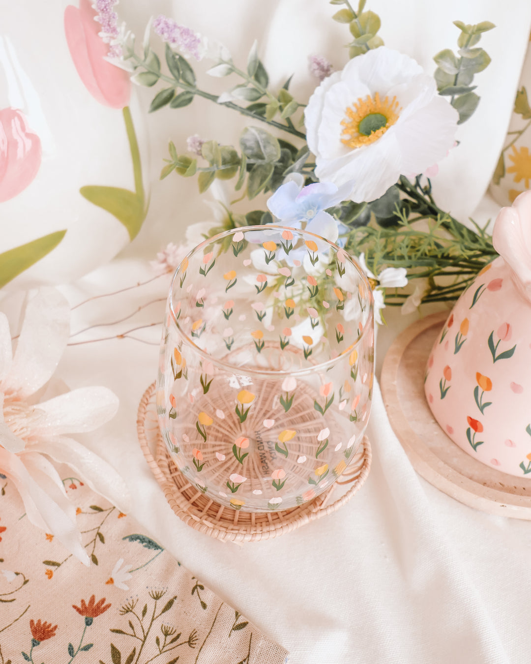 Tulips Stemless Glass