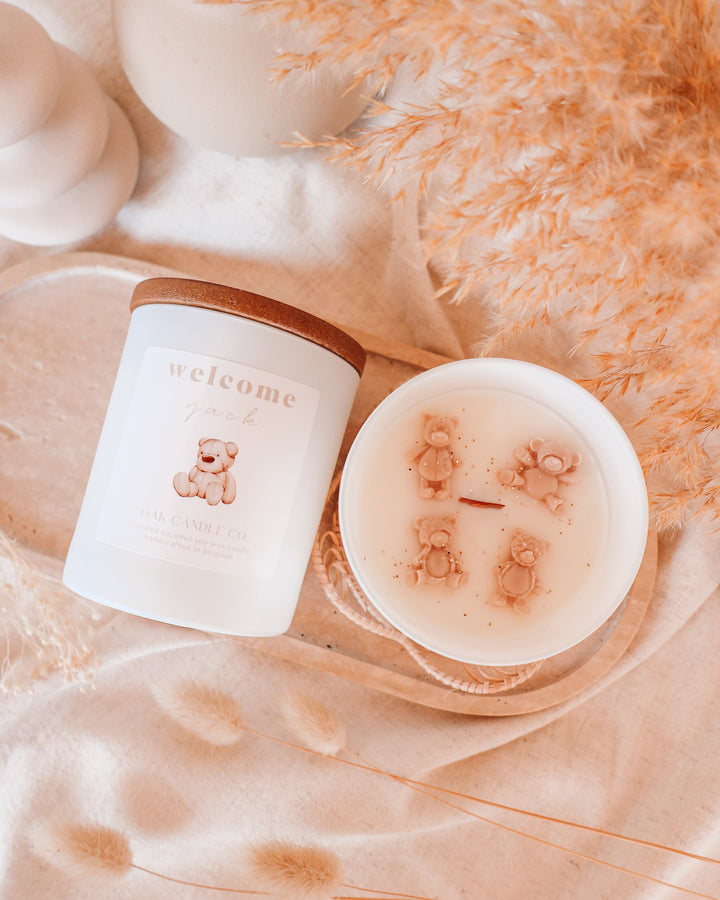 Welcome Baby Custom Name Candle