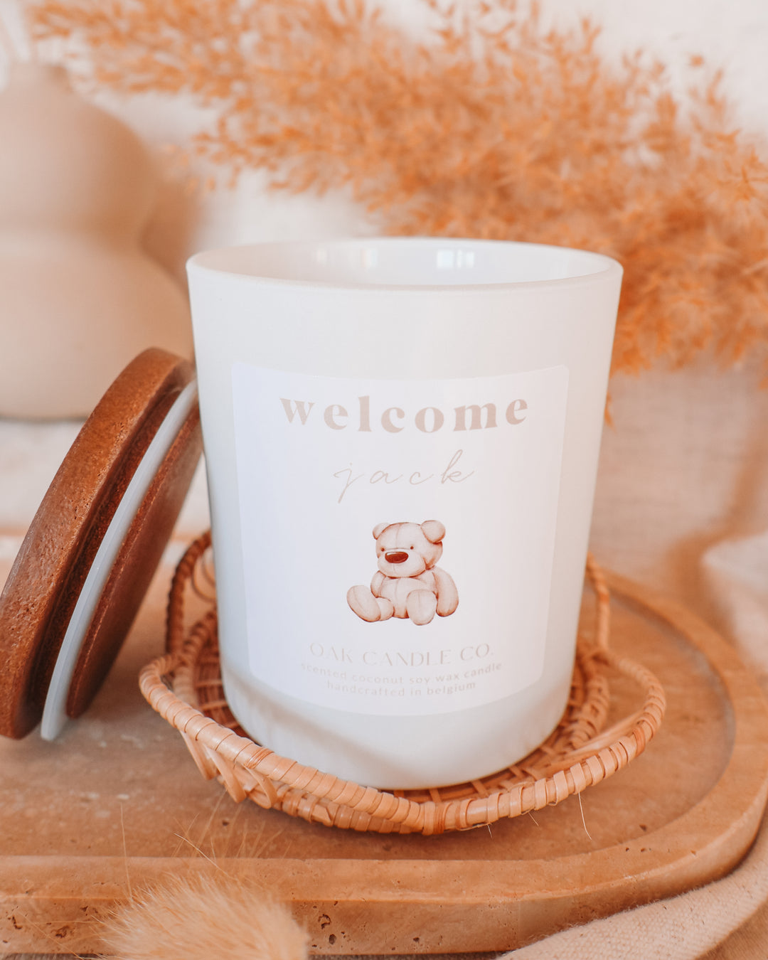 Welcome Baby Custom Name Candle