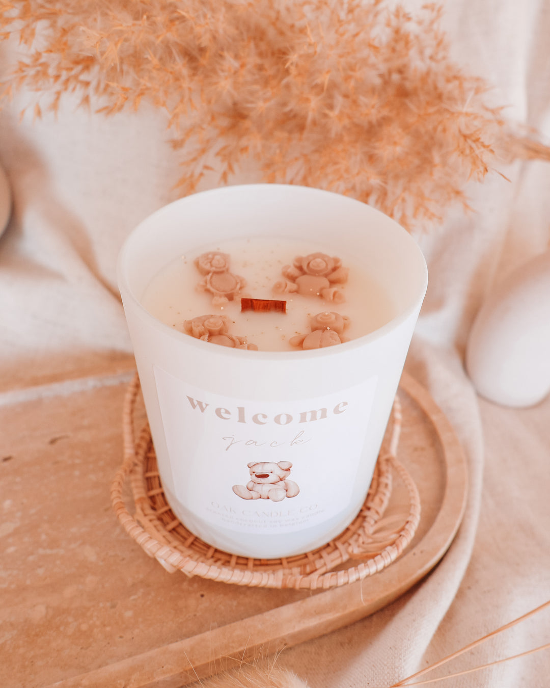Welcome Baby Custom Name Candle