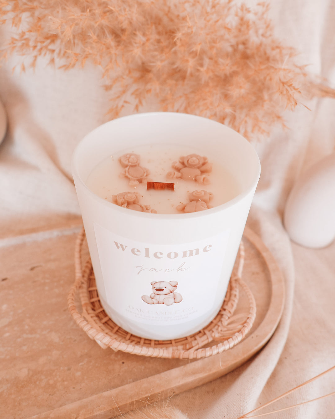 Welcome Baby Custom Name Candle