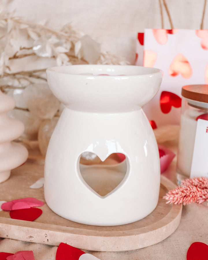 Heart Cut Out White Wax Melter