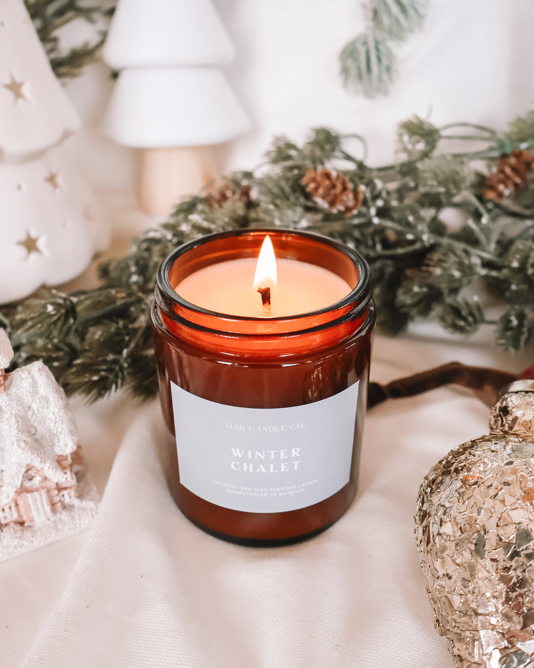 Winter Chalet Amber Jar Candle